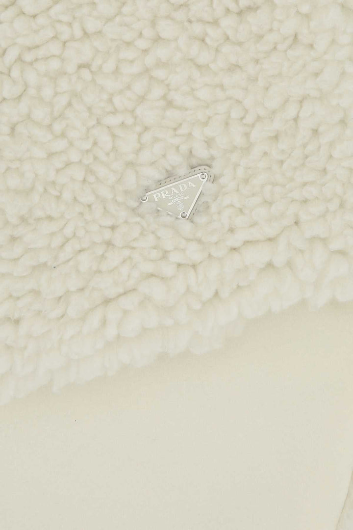 Prada Women Ivory Teddy Scarf