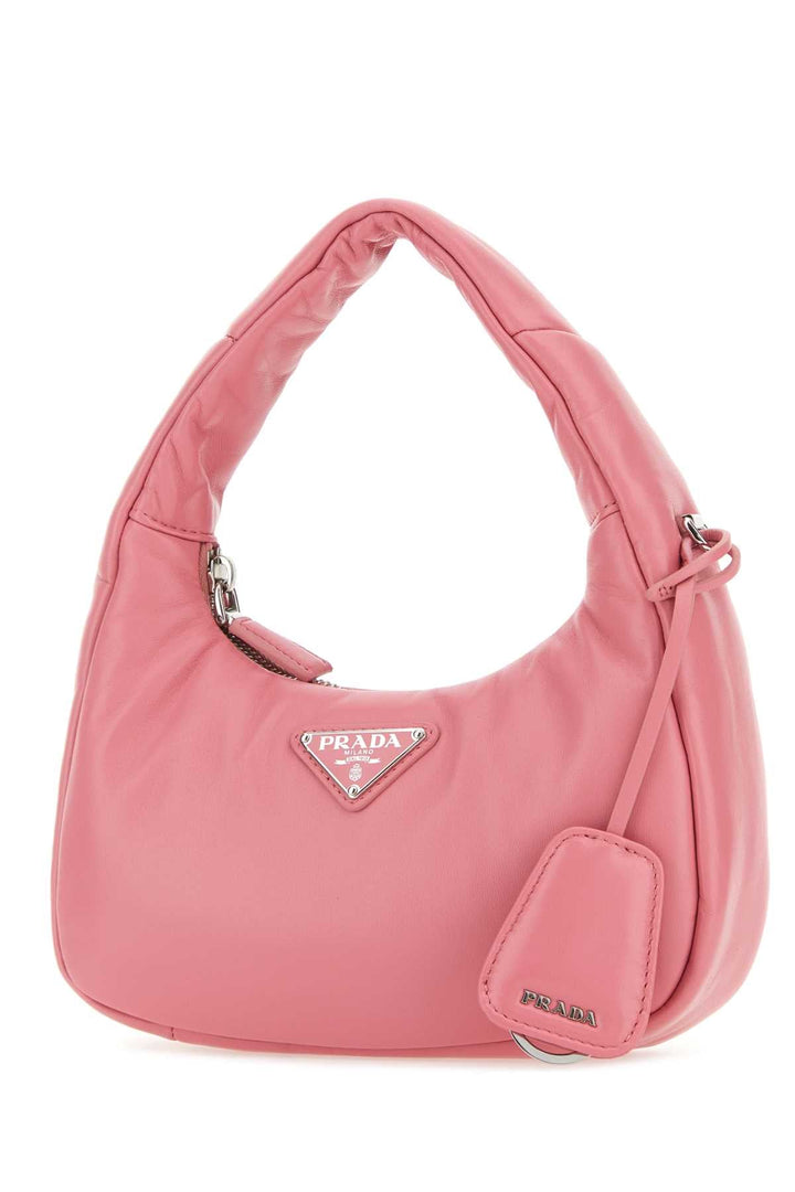 Prada Women Pink Nappa Leather Mini Prada Soft Handbag
