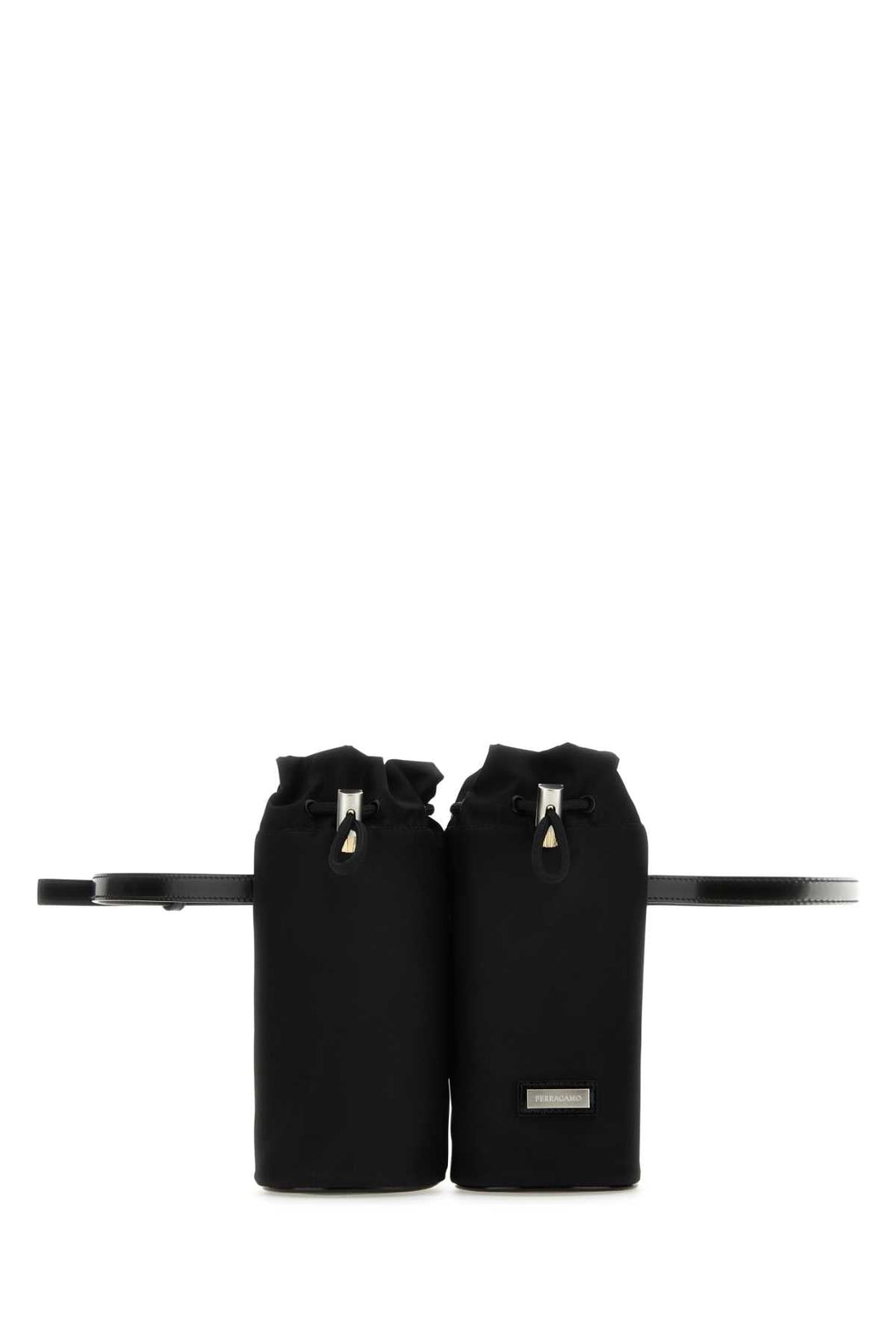 Salvatore Ferragamo Men Black Econylâ® Belt Bag