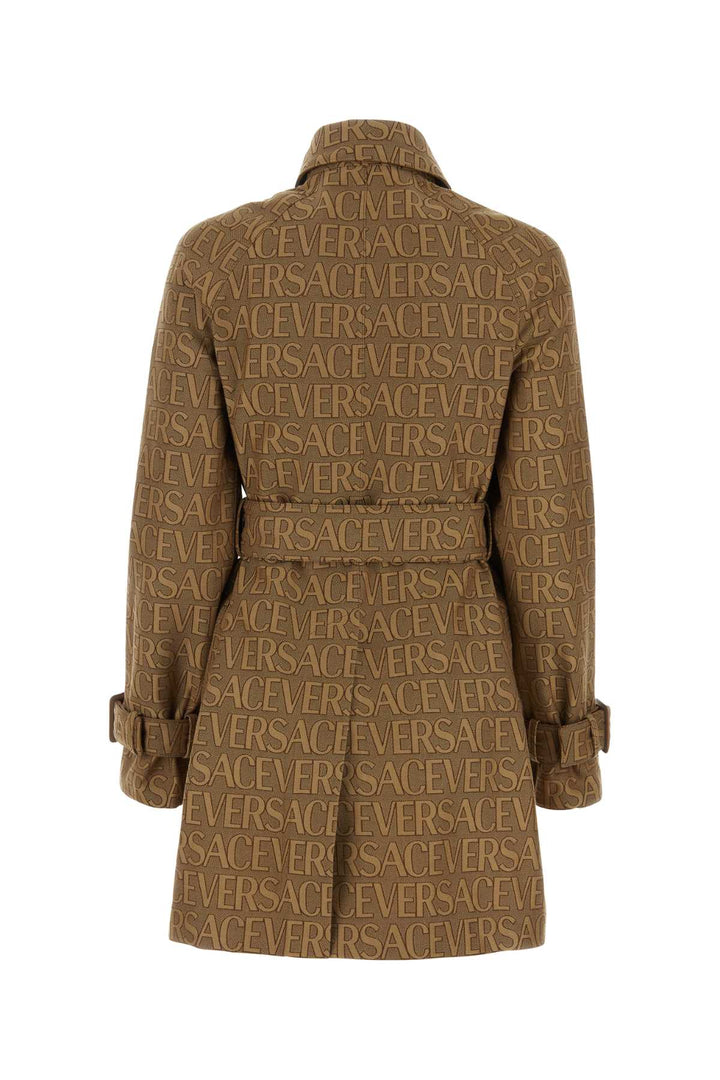 Versace Women Embroidered Polyester Blend Trench Coatâ