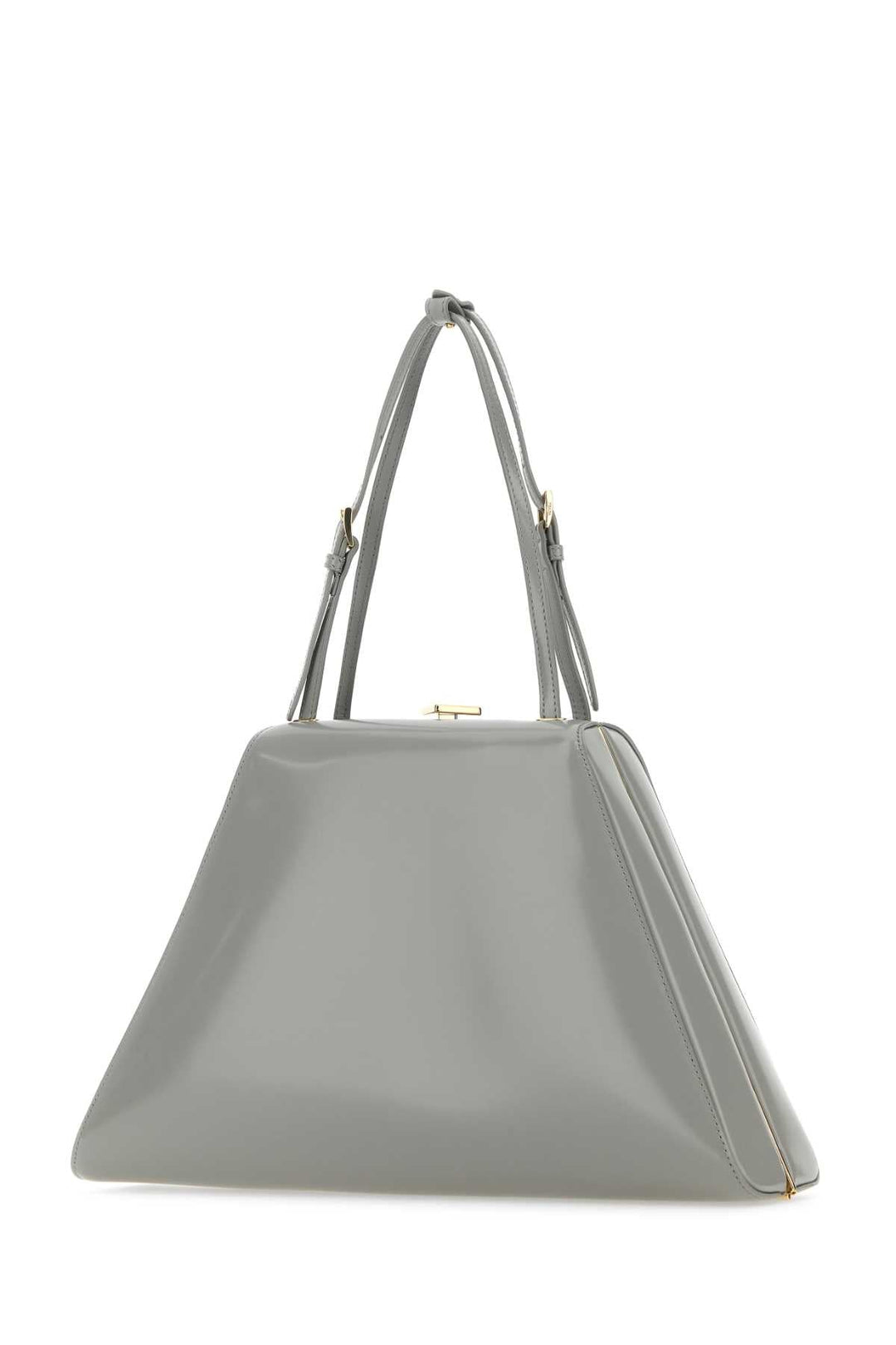 Prada Women Light Grey Leather Handbag