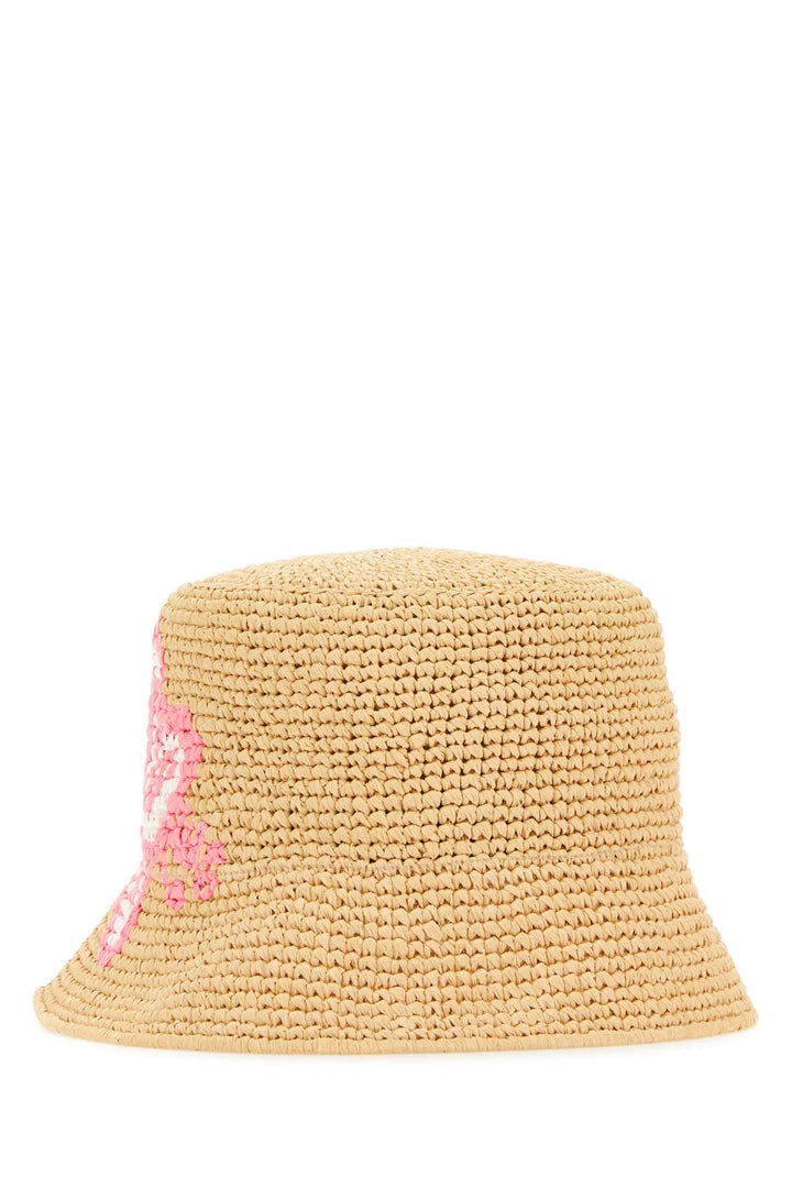 Prada Women Raffia Bucket Hat