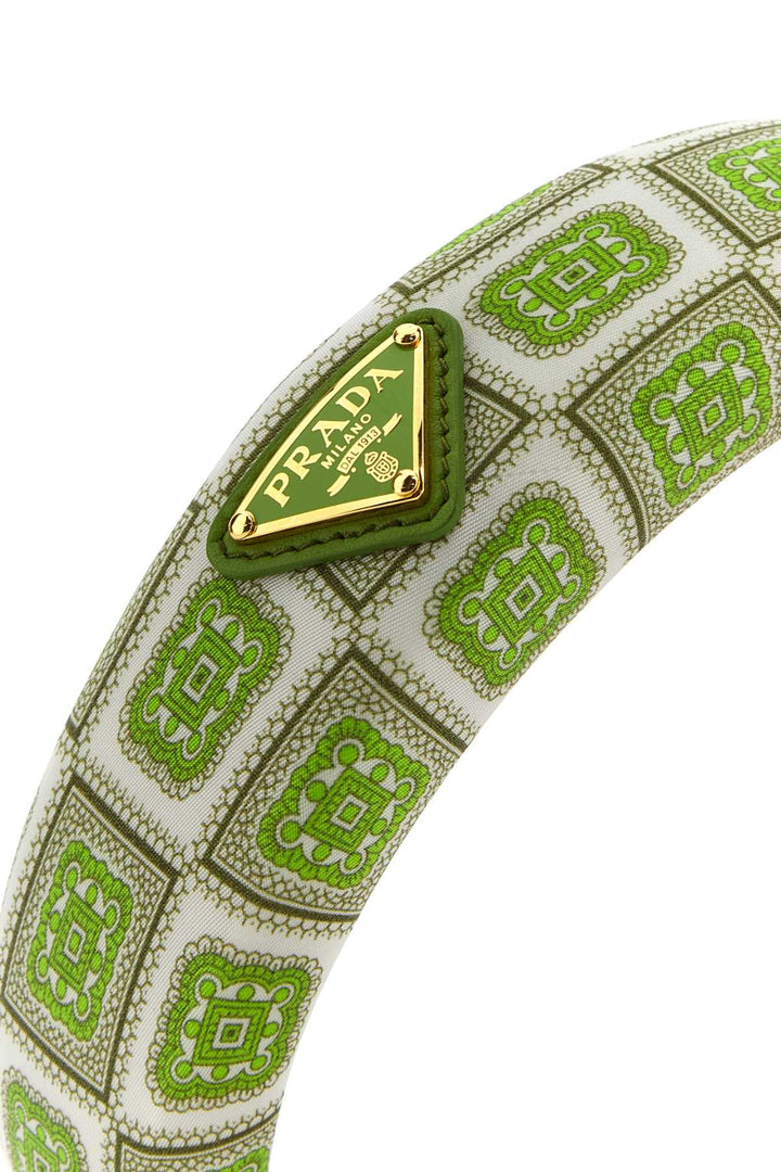 Prada Women Printed Twill Headband