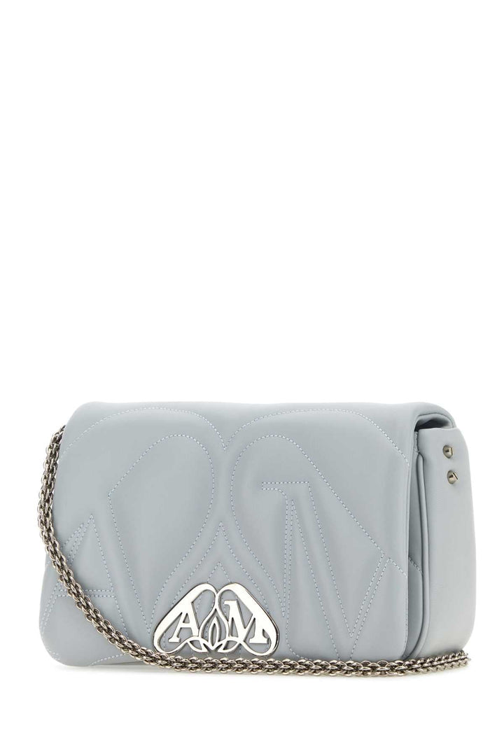 Alexander Mcqueen Women Powder Blue Leather Small Seal Shoulder Bag
