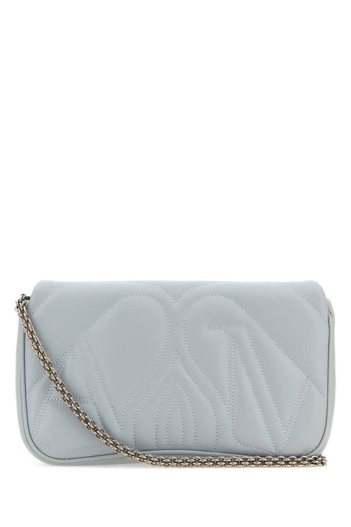 Alexander Mcqueen Women Powder Blue Leather Small Seal Shoulder Bag