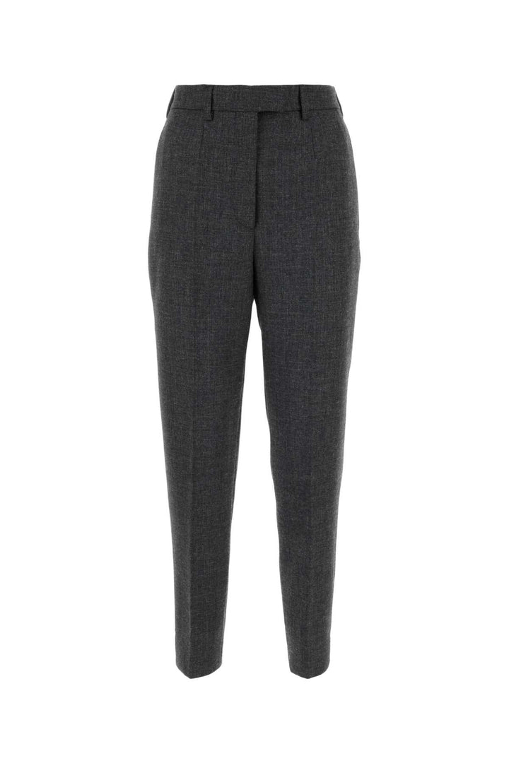 Prada Women Dark Grey Wool Pant