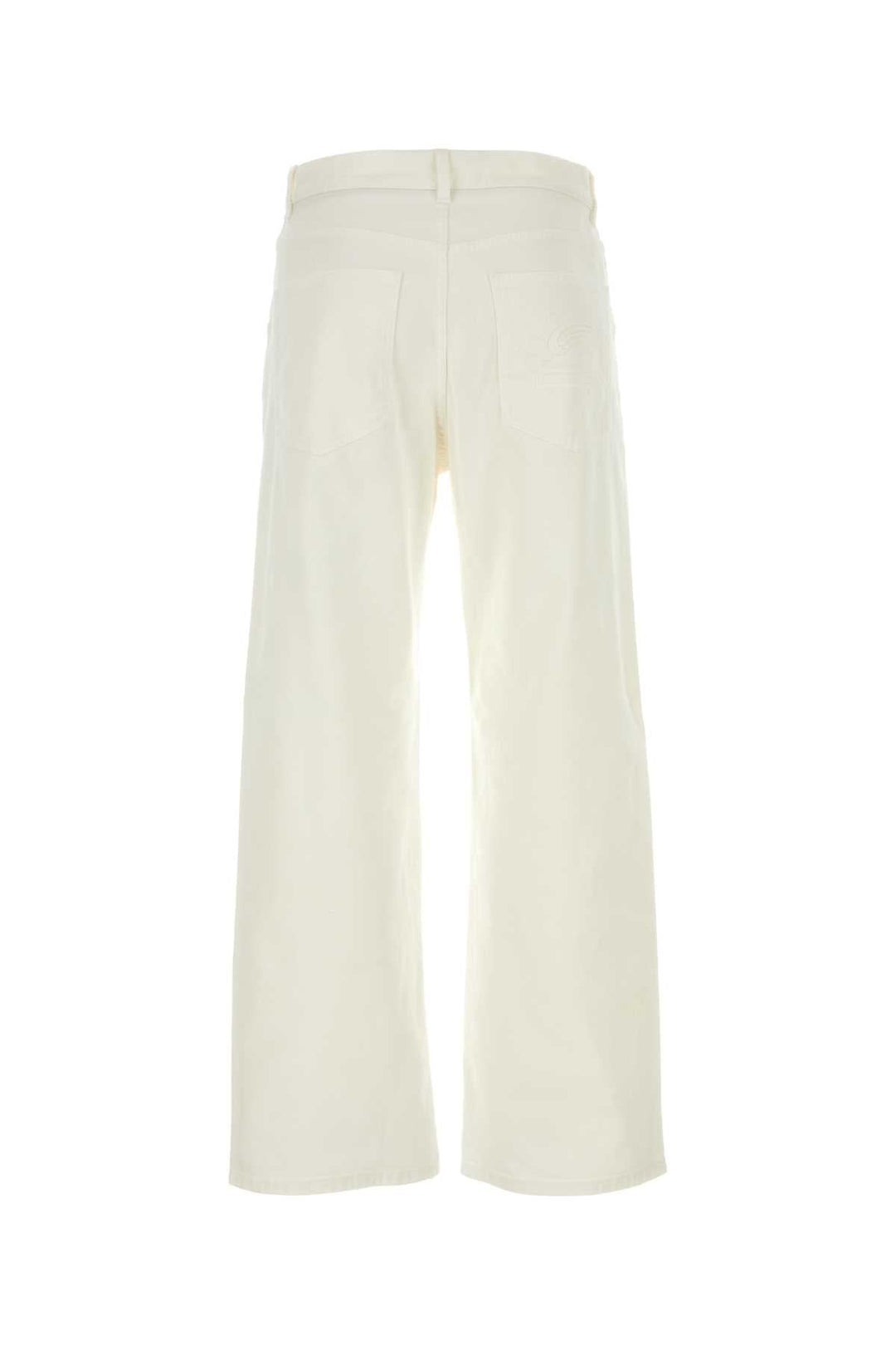 Etro Men Ivory Stretch Denim Jeans