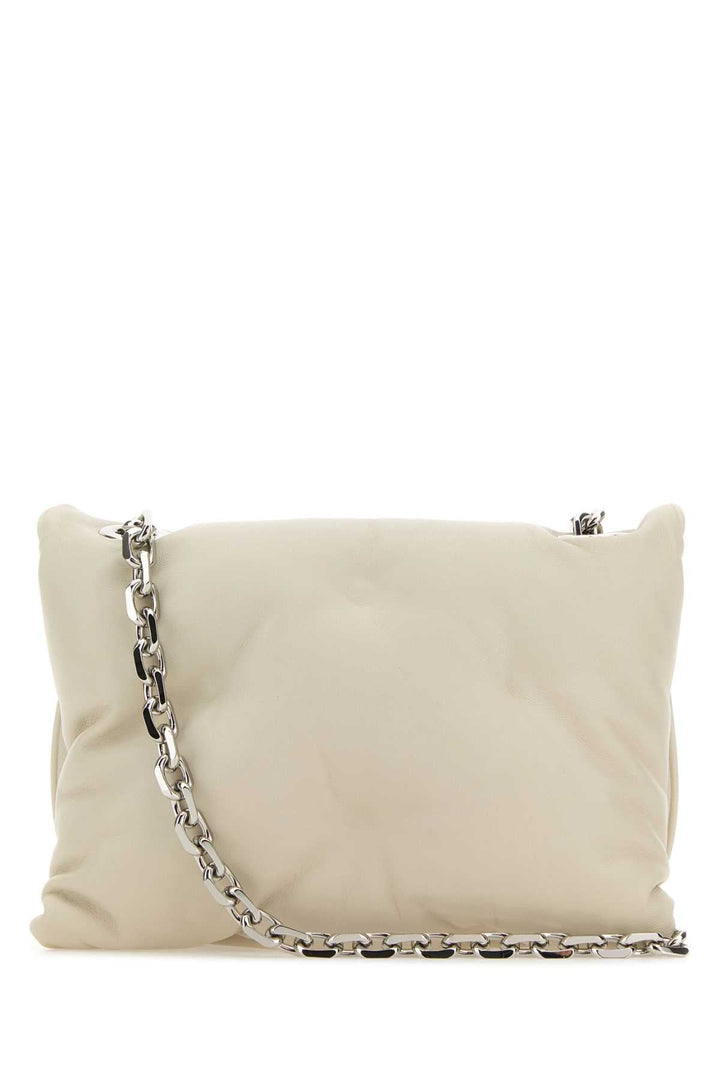 Maison Margiela Women Chalk Nappa Leather Small Glam Slam Flap Crossbody Bag