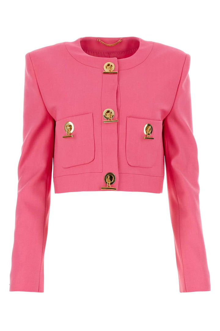 Moschino Women Fuchsia Stretch Gabardine Blazer