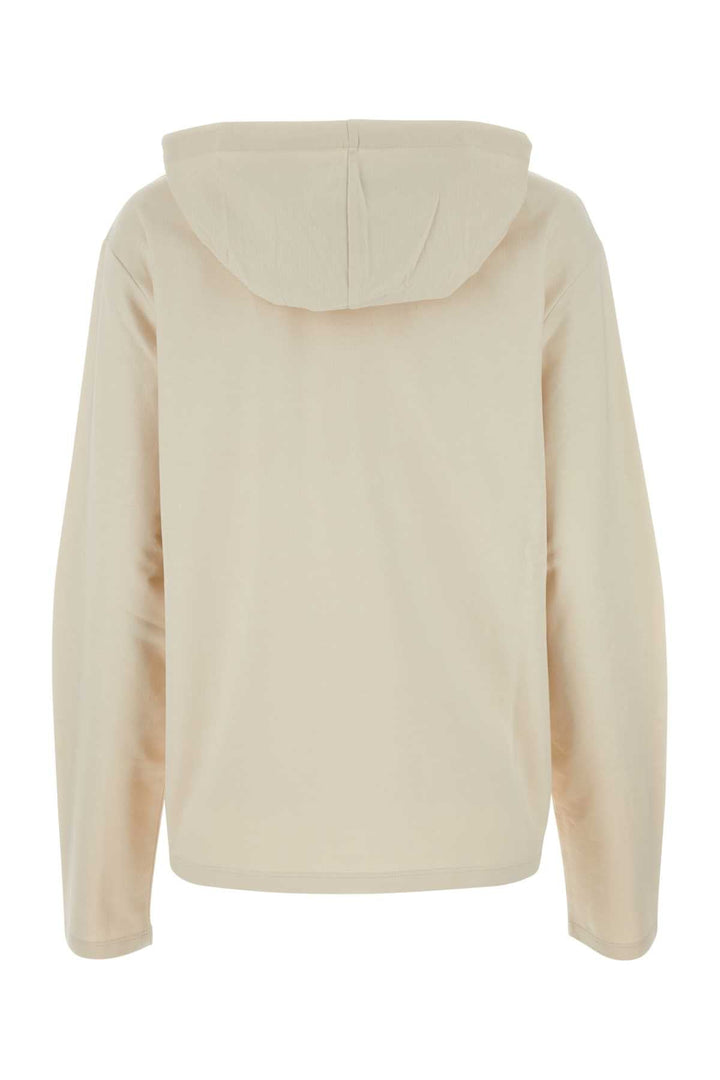 Prada Women Sand Stretch Cotton Oversize Sweatshirt