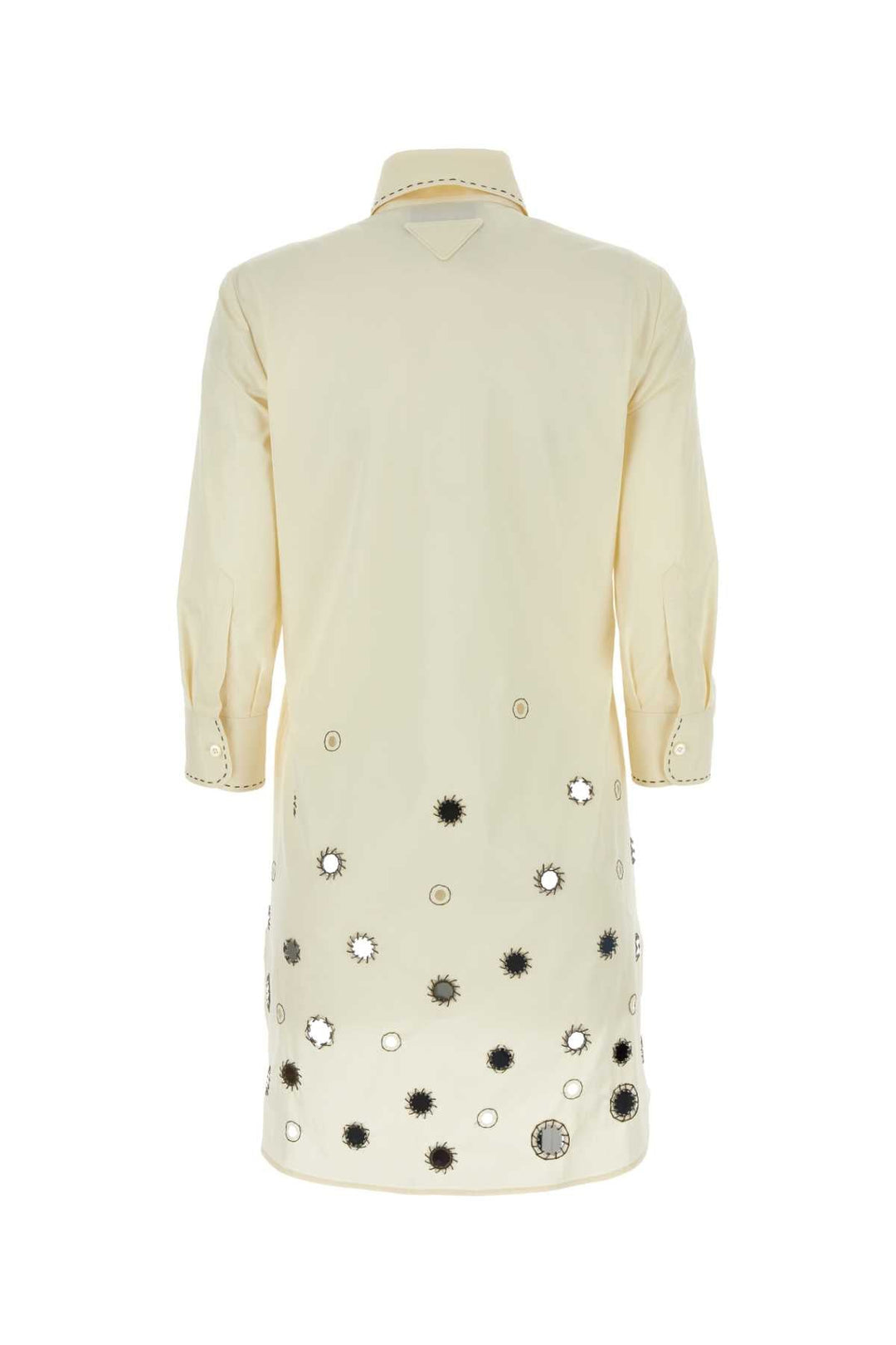 Prada Women Sand Cotton Shirt Dress