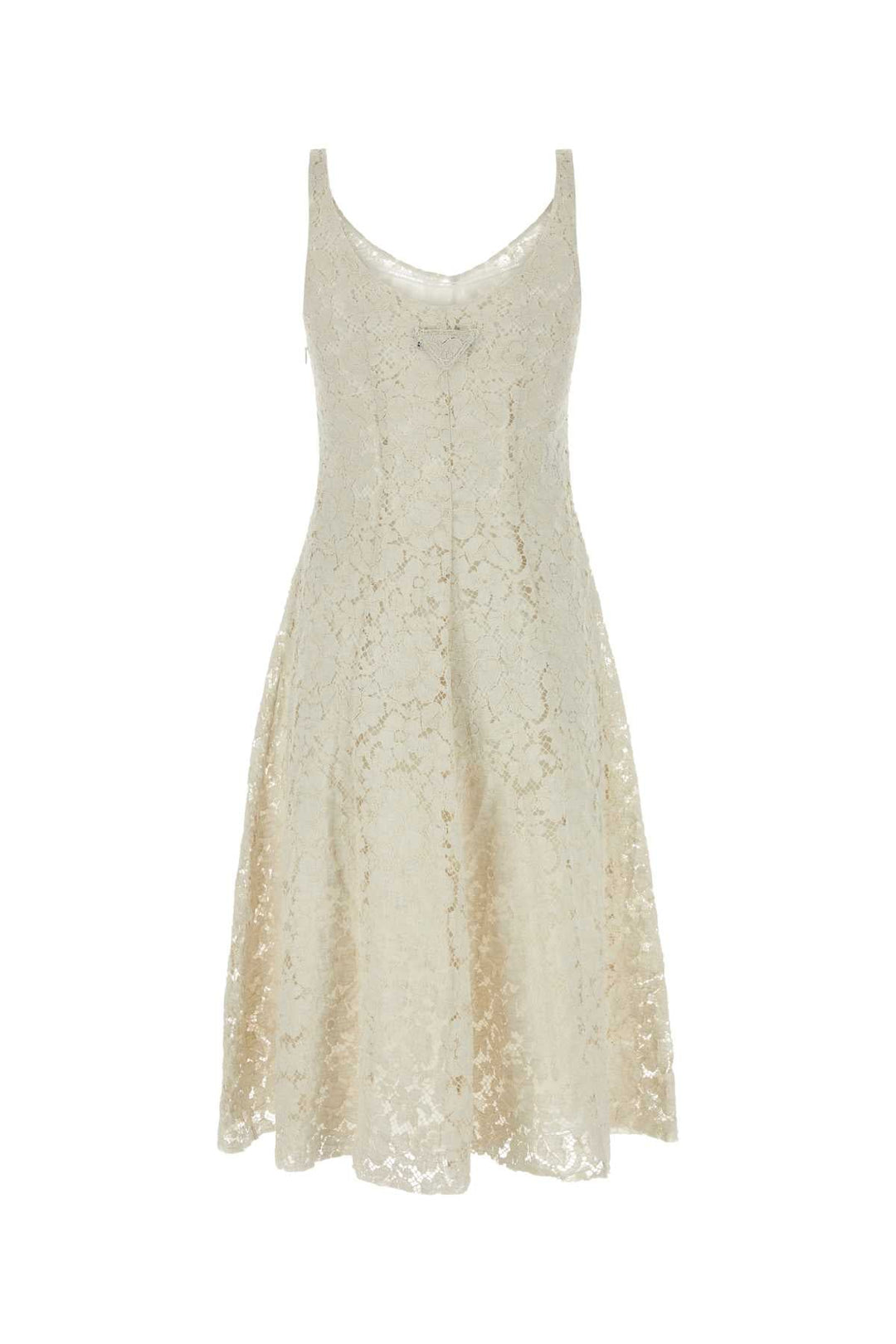 Prada Women Ivory Lace Dress
