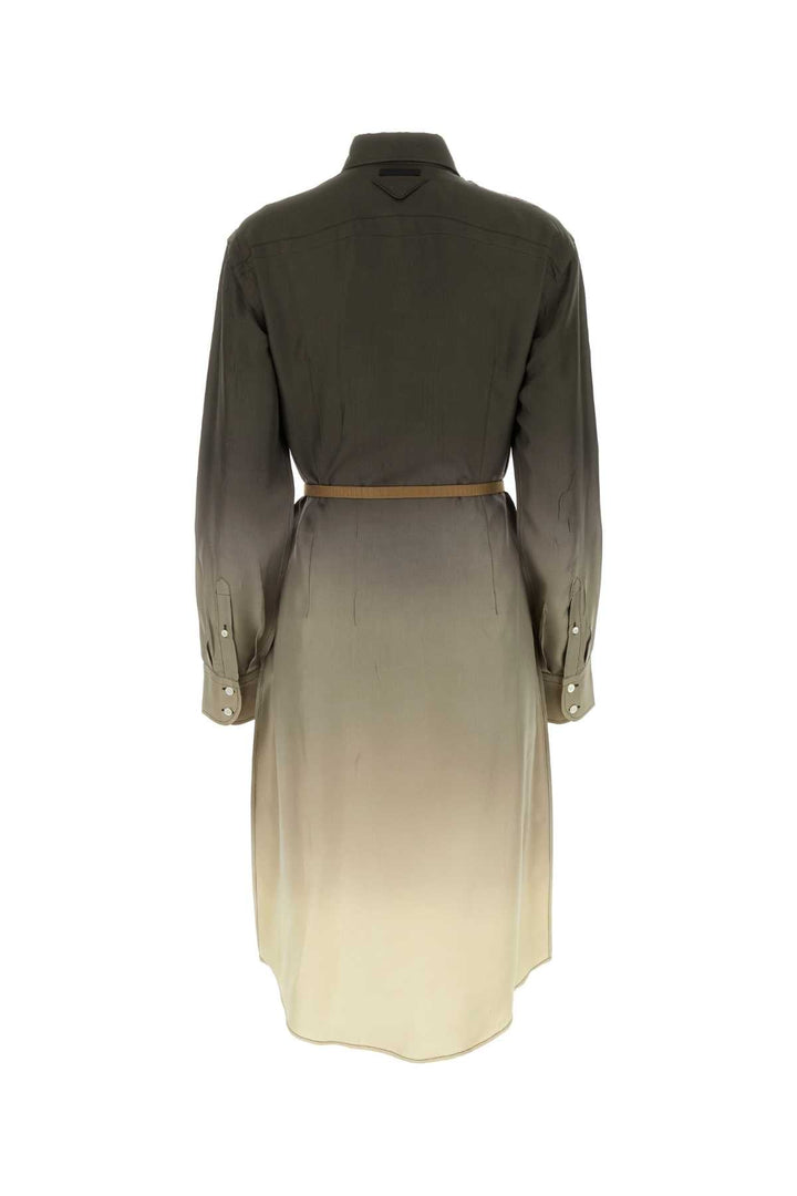 Prada Women Multicolor Twill Shirt Dress