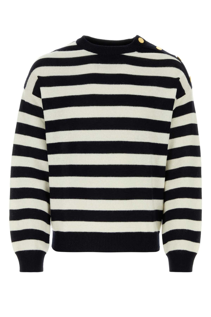 Valentino Garavani Men Embroidered Cotton Blend Sweater