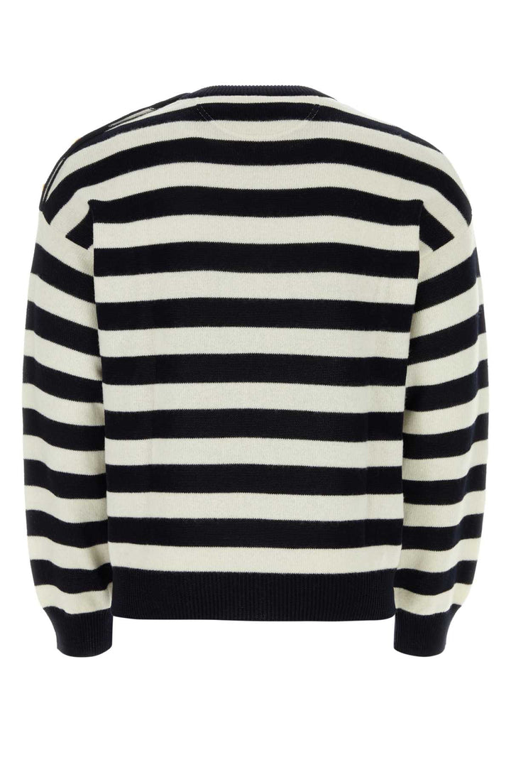 Valentino Garavani Men Embroidered Cotton Blend Sweater