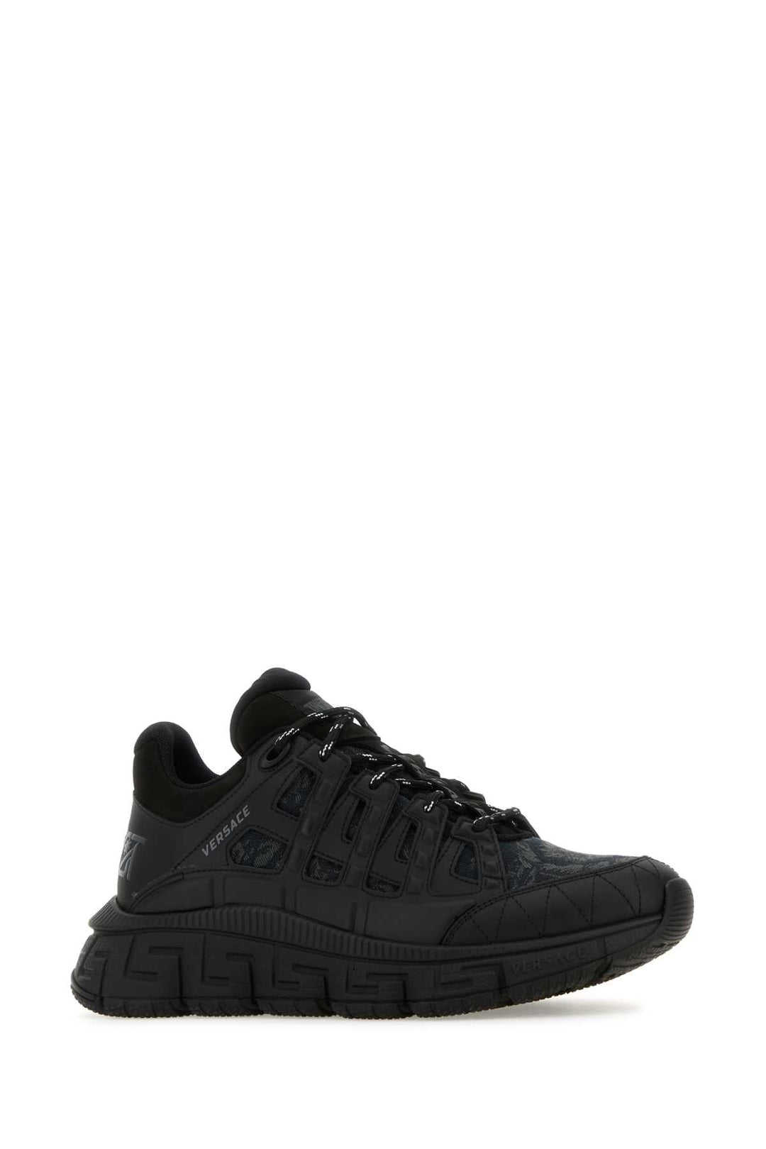 Versace Men Black Trigreca Baroque Sneakers