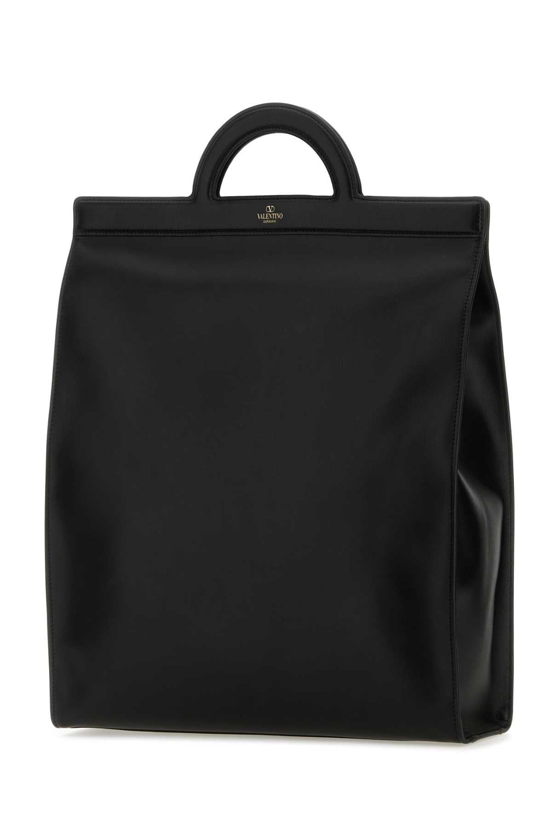 Valentino Garavani Men Black Leather Shopping Bag
