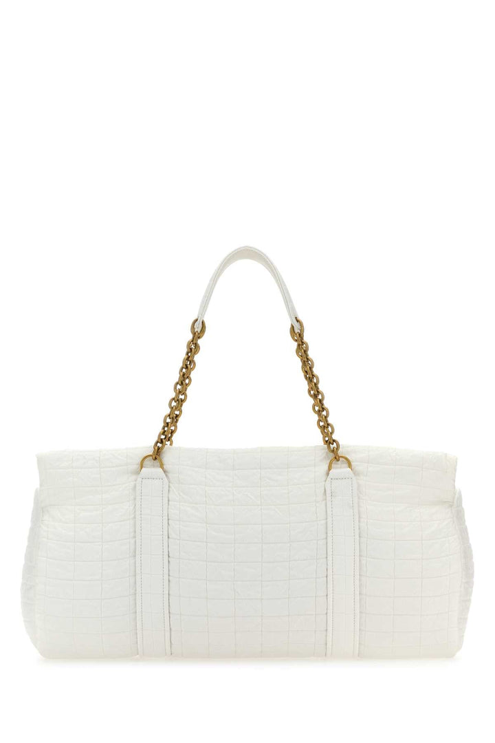 Saint Laurent Women White Fabric Gloria Travel Bag