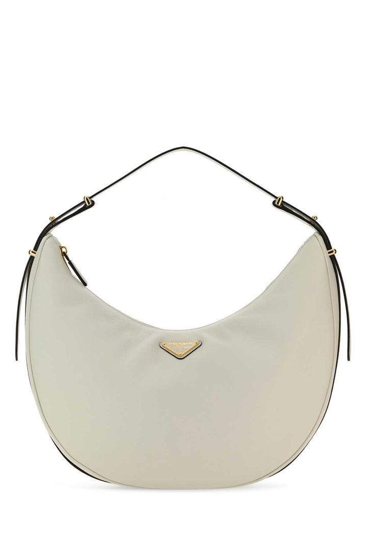 Prada Women White Leather Big Arqu㨠Handbag