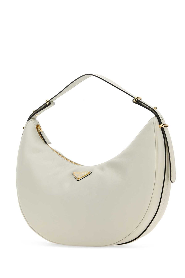 Prada Women White Leather Big Arqu㨠Handbag
