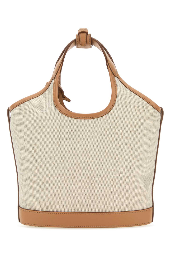Prada Women Sand Canvas Handbag
