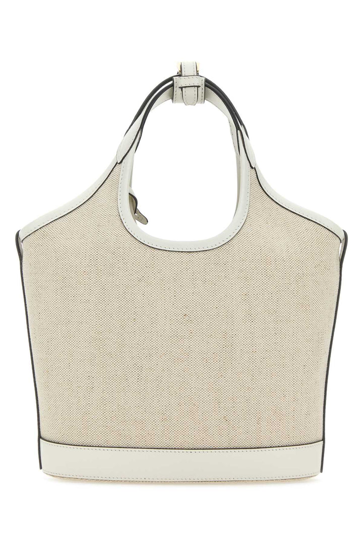 Prada Women Sand Canvas Handbag