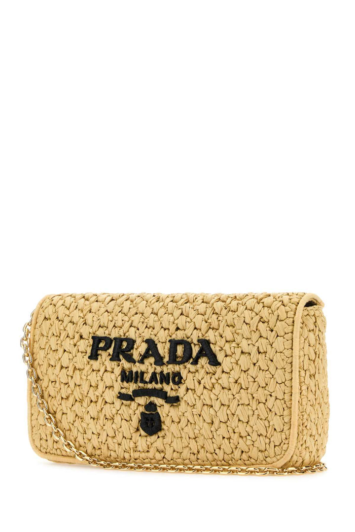 Prada Women Raffia Crossbody Bag