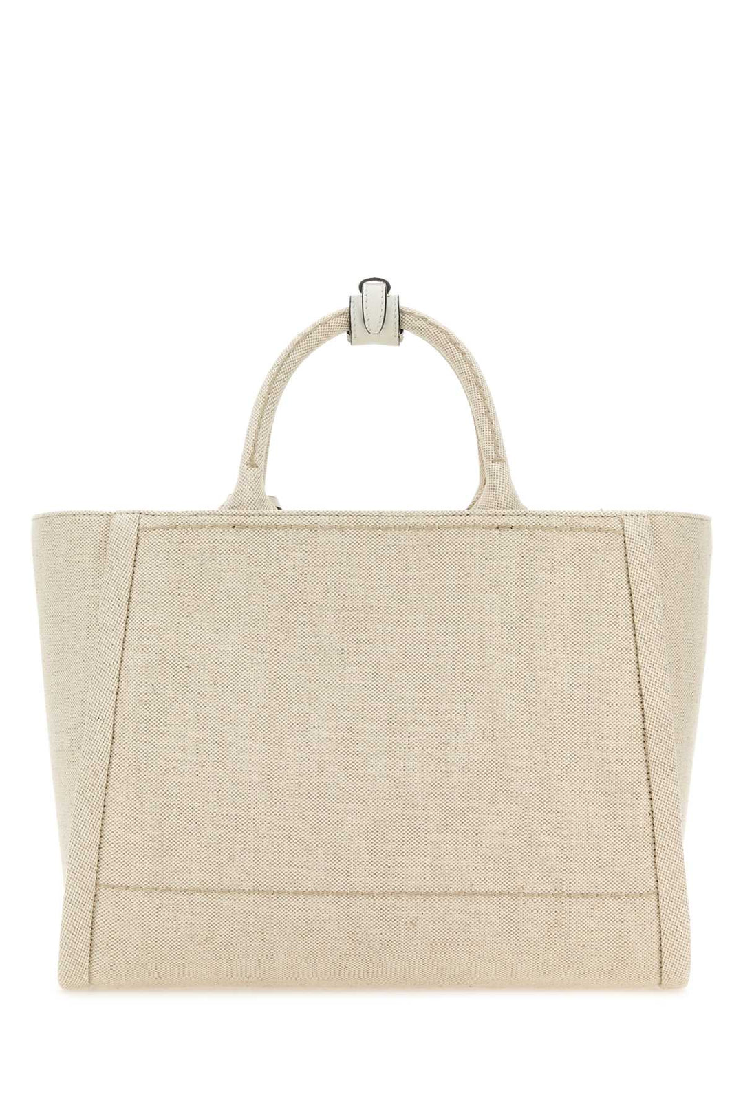 Prada Women Sand Canvas Shopping Bag