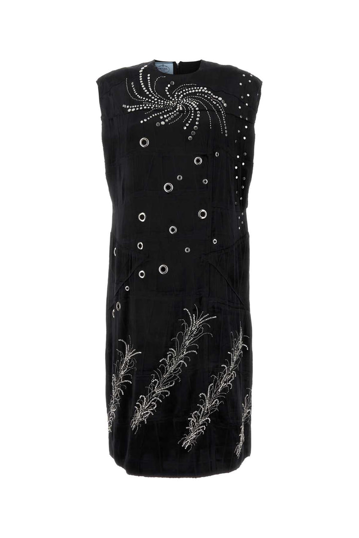 Prada Women Black Velvet Dress