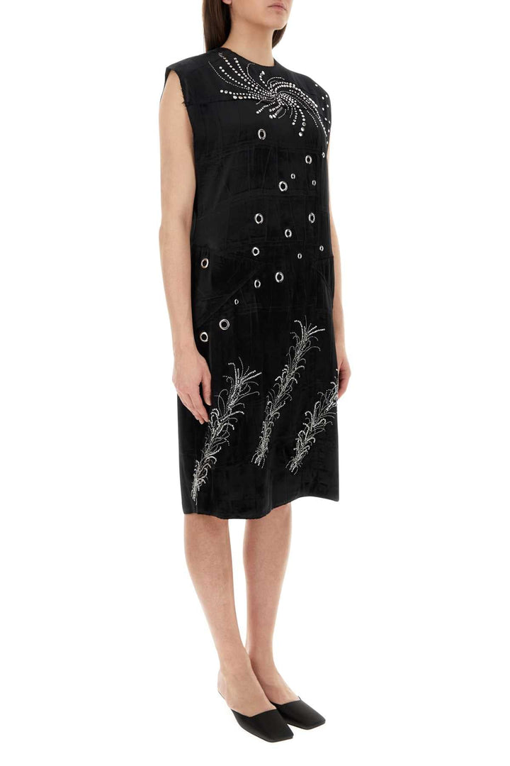 Prada Women Black Velvet Dress
