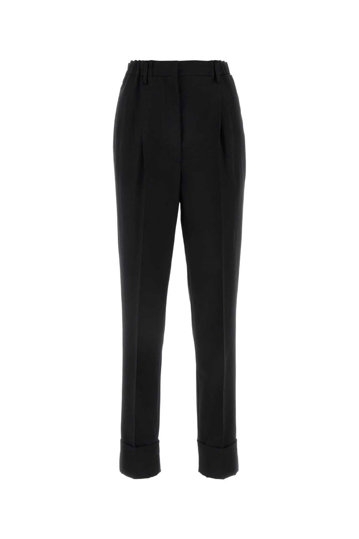 Prada Women Black Wool Blend Pant
