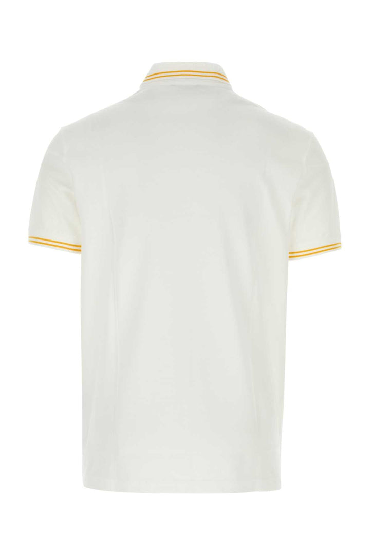 Versace Men White Piquet Polo Shirt