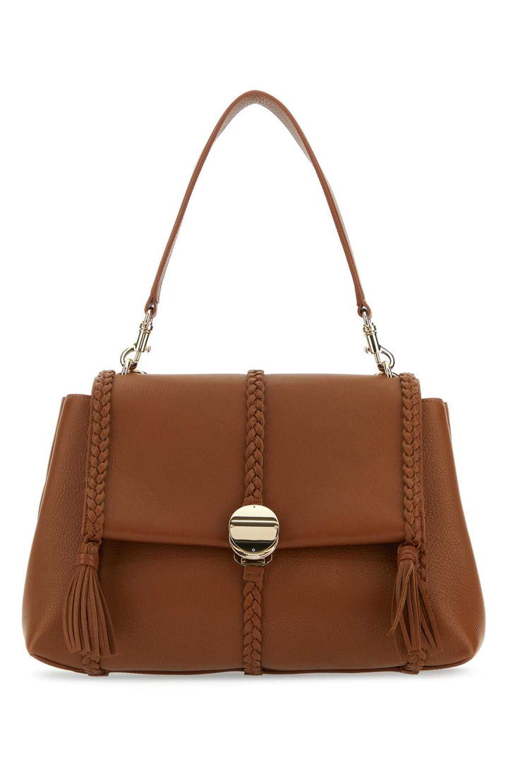 Chloe Women Caramel Leather Medium Penelope Handbag