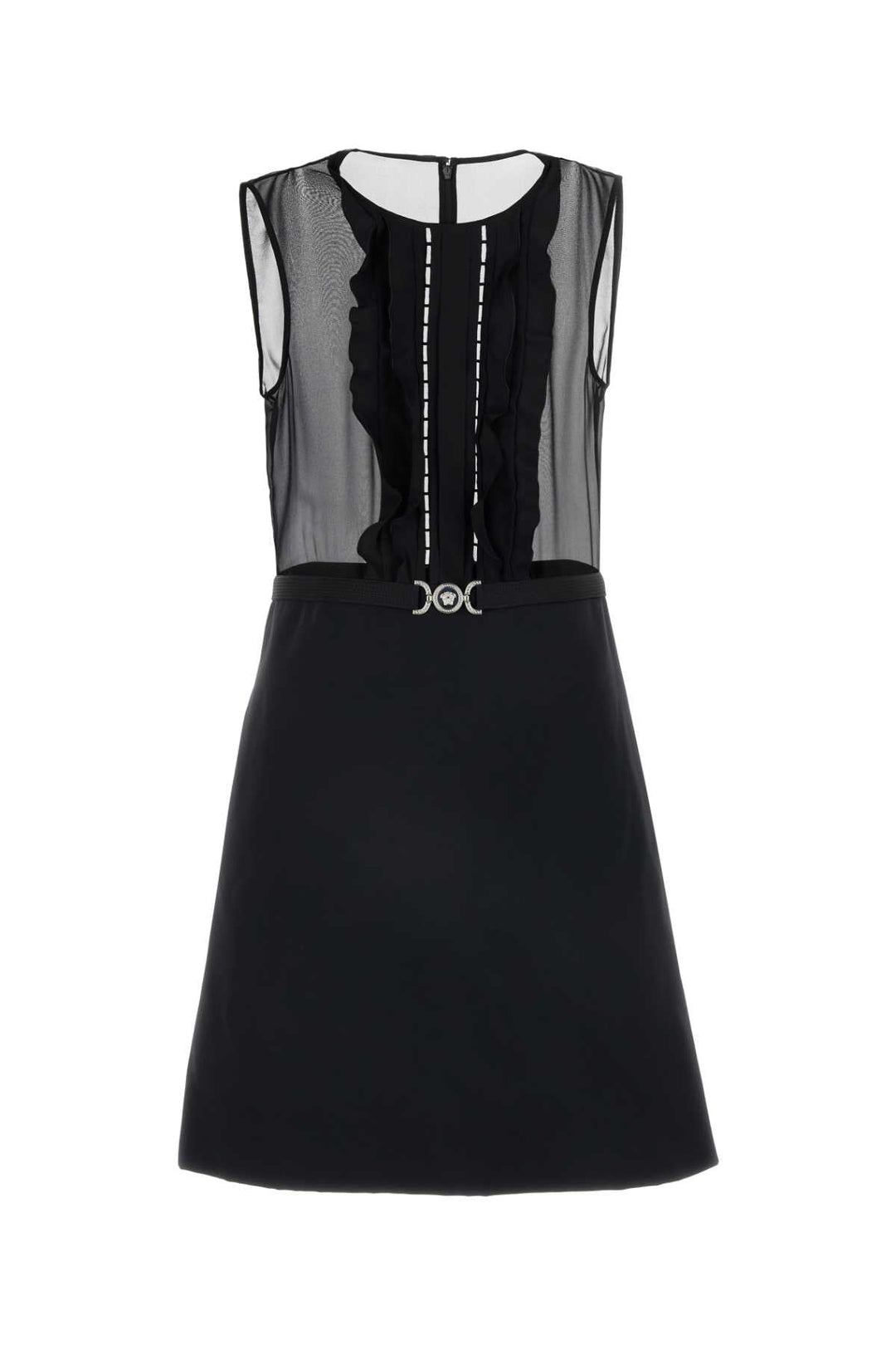 Versace Women Black Georgette Mini Dress