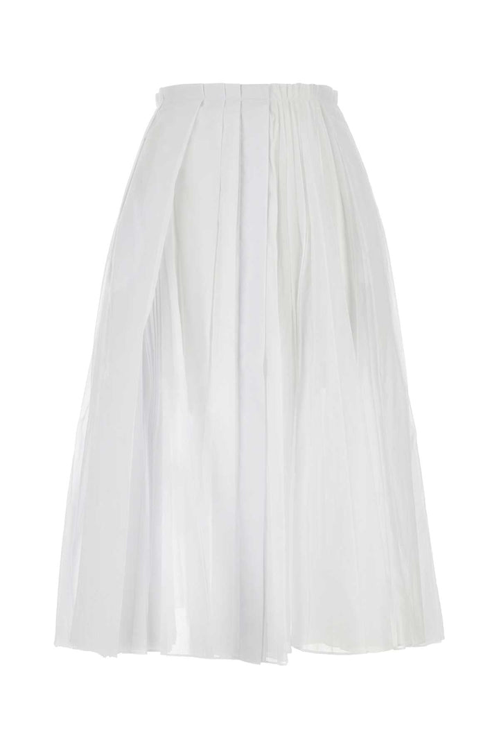 Jil Sander Women White Organdy Skirt