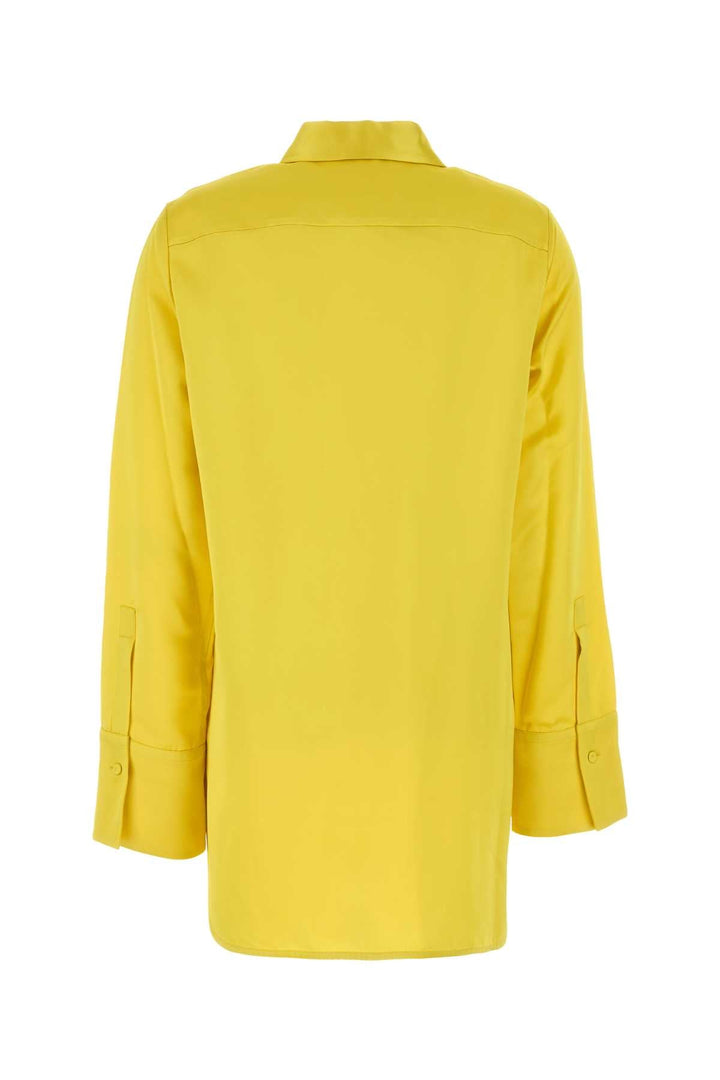 Jil Sander Women Yellow Satin Oversize Shirt