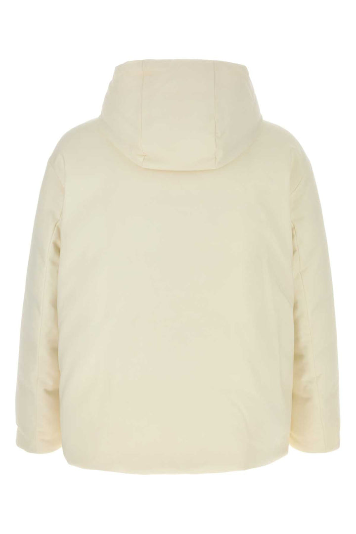 Valentino Garavani Men Ivory Wool Blend Padded Jacket