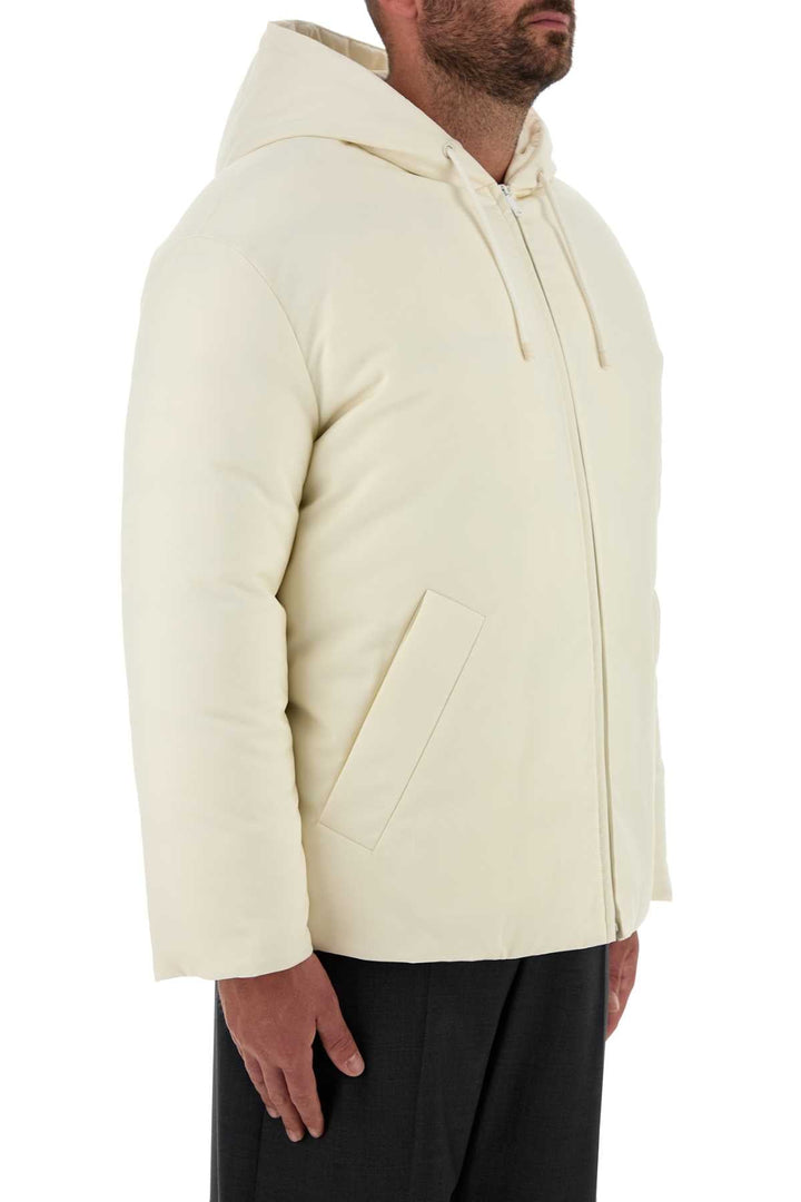 Valentino Garavani Men Ivory Wool Blend Padded Jacket