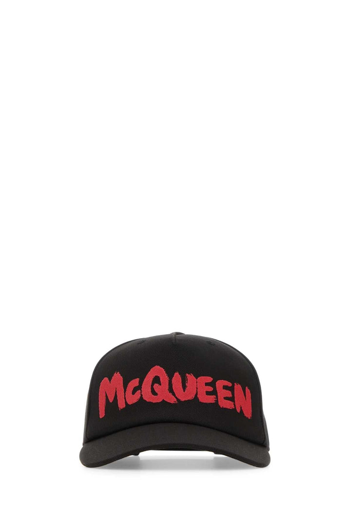 Alexander Mcqueen Men Black Cotton Baseball Cap
