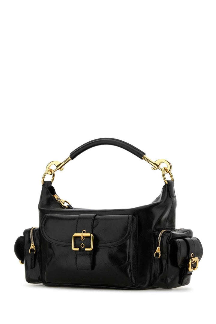 Chloe Women Black Leather Camera Bag Handbag