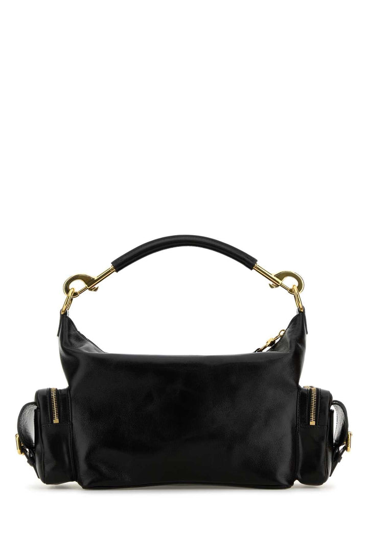 Chloe Women Black Leather Camera Bag Handbag