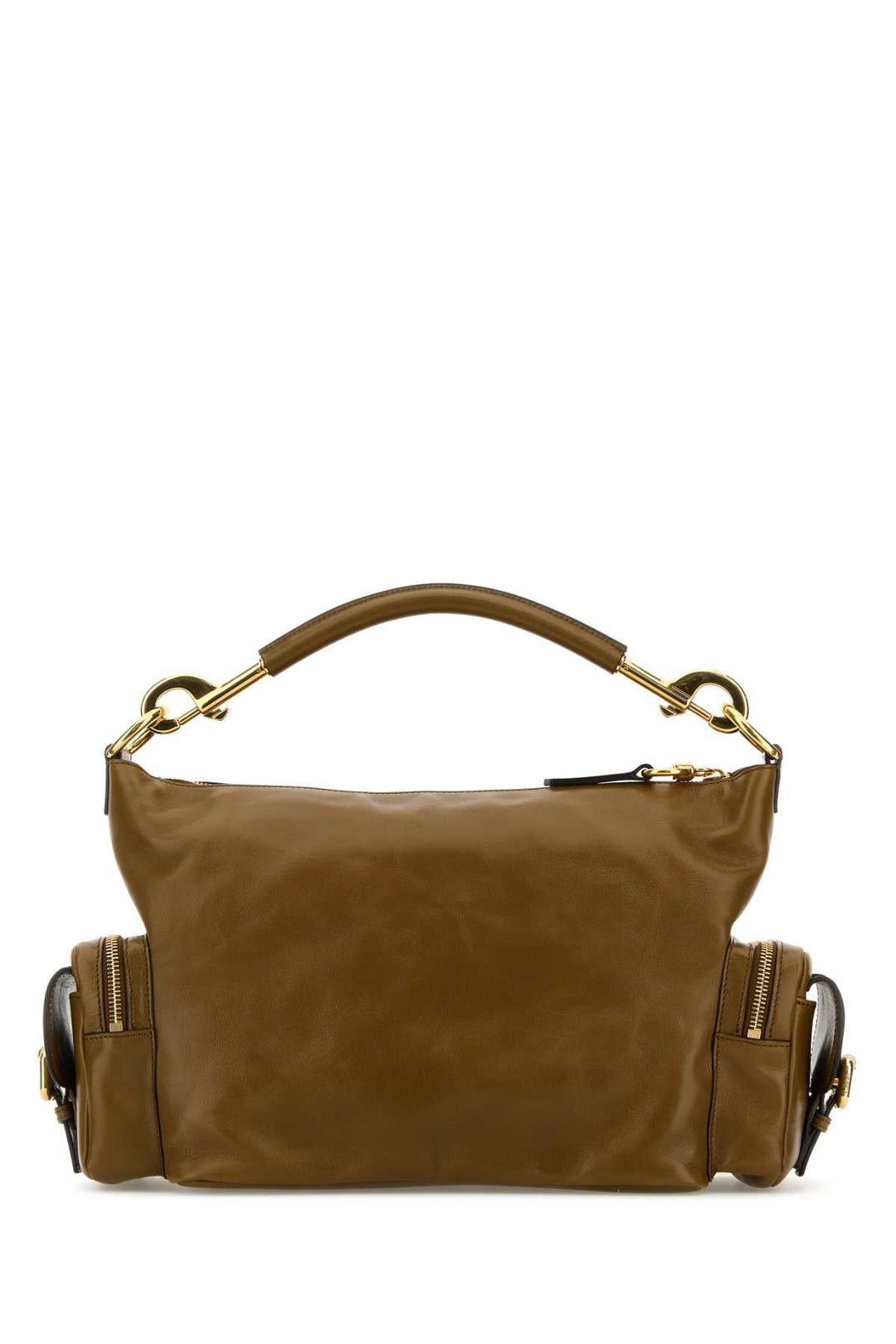 Chloe Women Khaki Leather Camera Bag Handbag