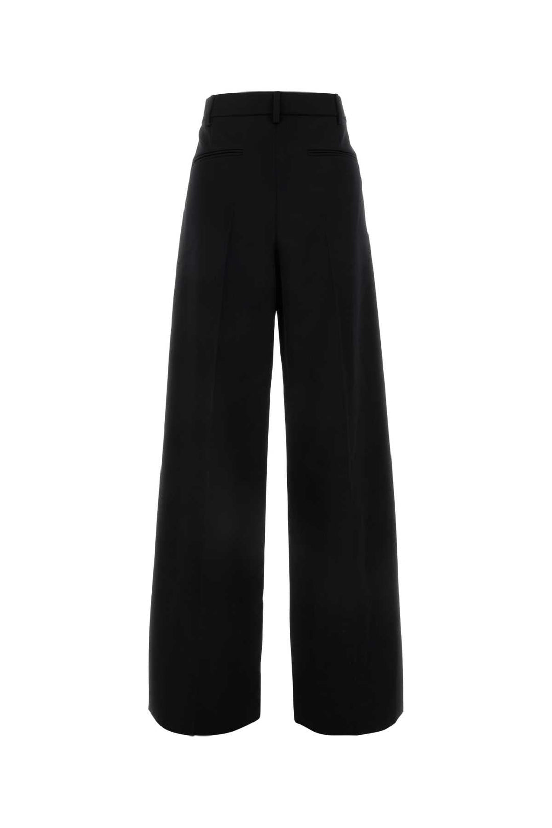 Valentino Garavani Women Black Wool Wide-Leg Pant