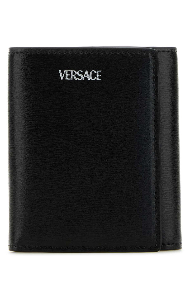 Versace Men Black Leather Wallet