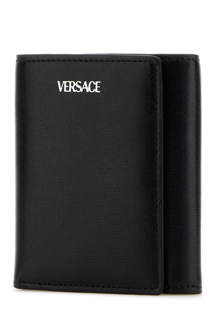 Versace Men Black Leather Wallet