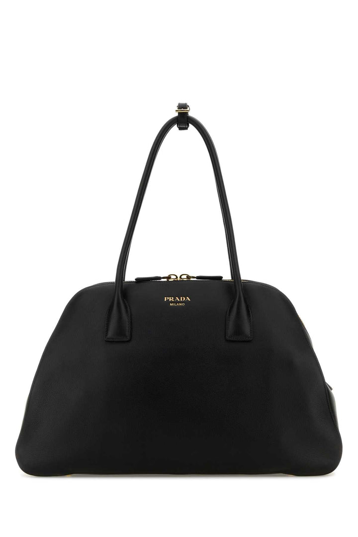 Prada Women Black Leather Medium Shopping Bag
