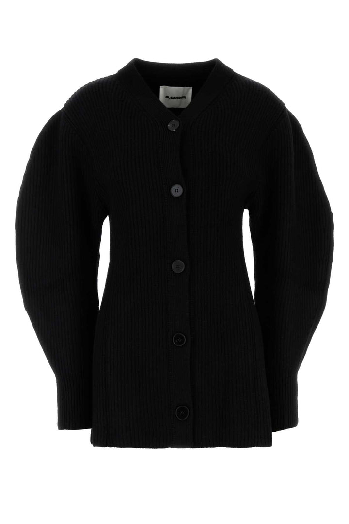 Jil Sander Women Black Wool Cardigan