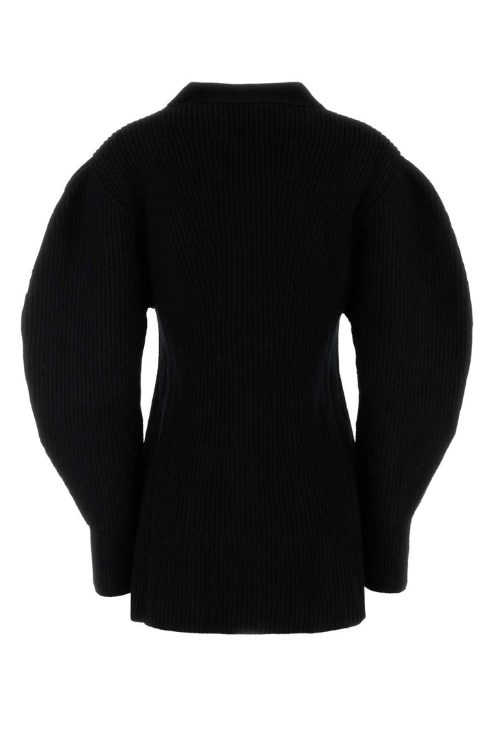 Jil Sander Women Black Wool Cardigan