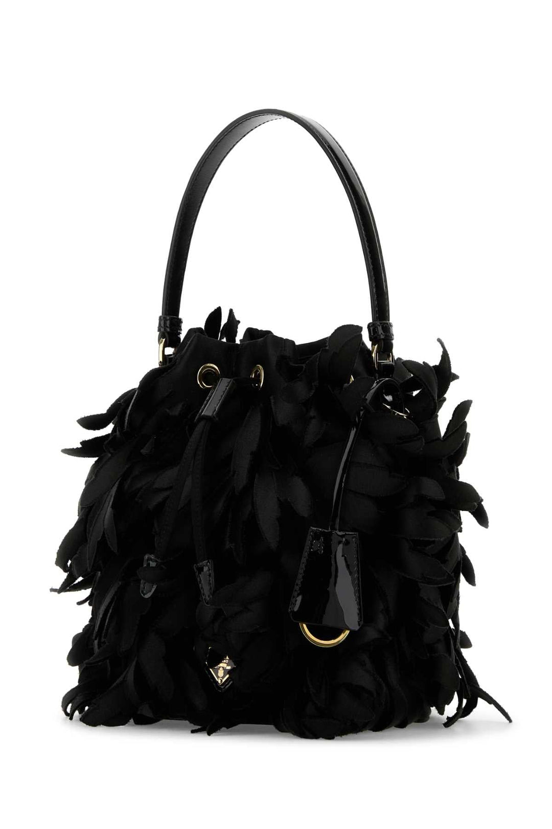 Prada Women Embellished Satin Mini Bucket Bag