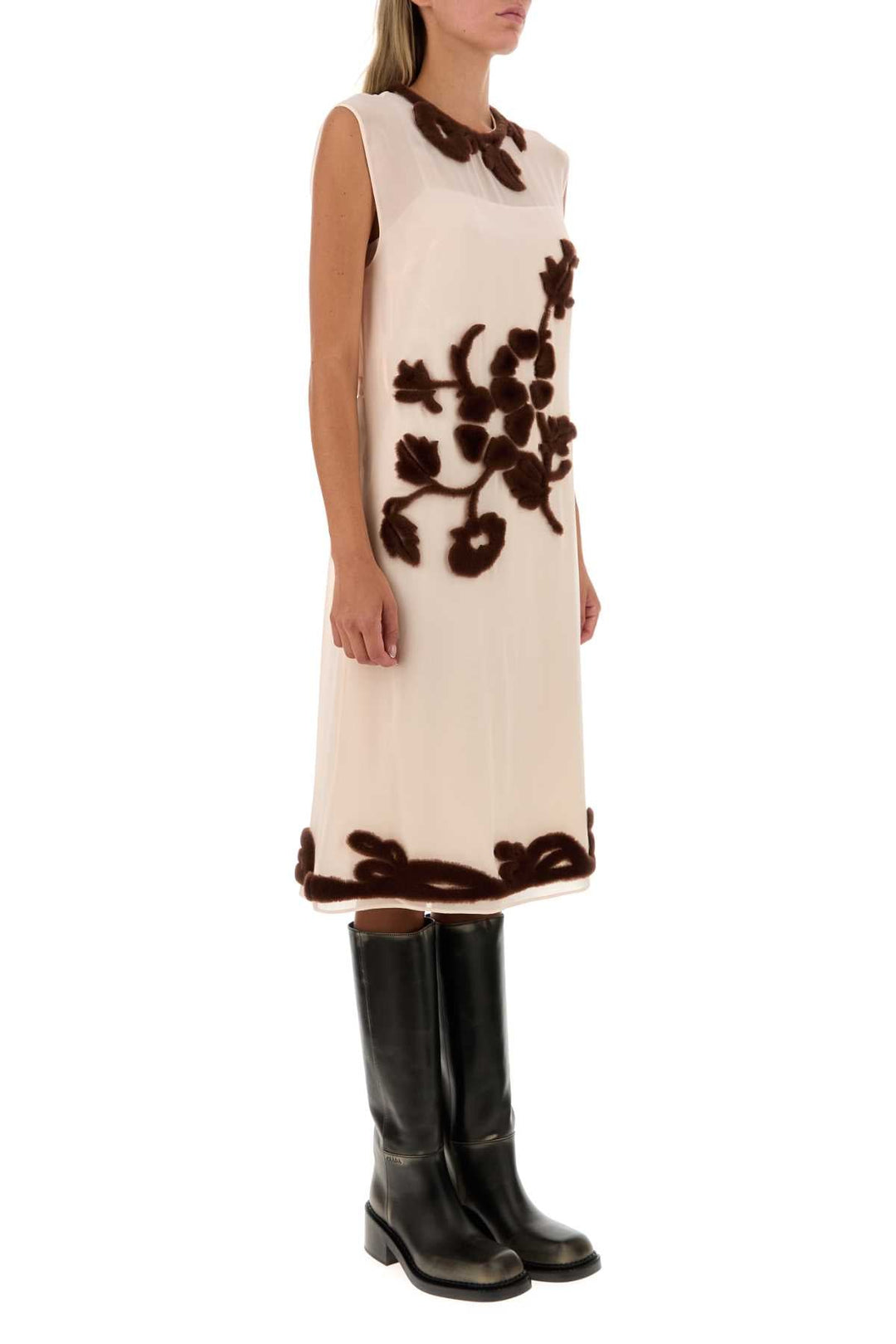 Prada Women Light Pink Georgette Dress